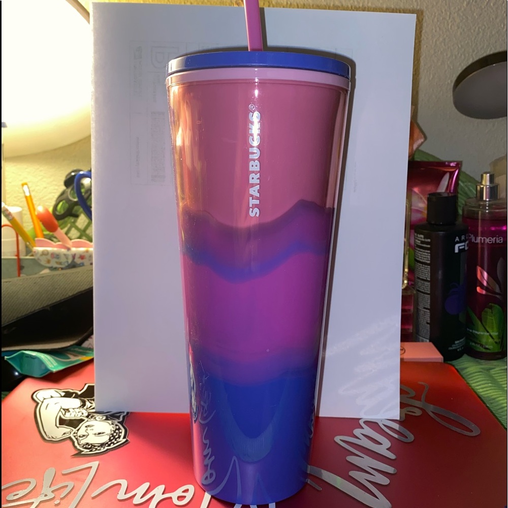 Pink, Blue, Purple tumbler